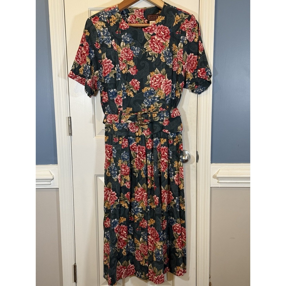 Lisa 2 Vintage Dress Floral Cottage Classy Feminine Modest Formal Spring Tall 14